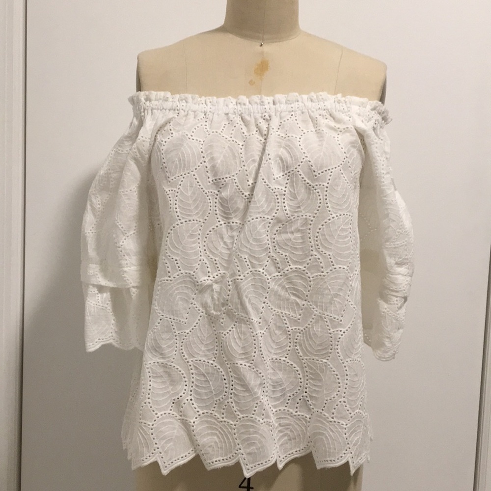 Crown & Ivy Off the Shoulder Lace Top